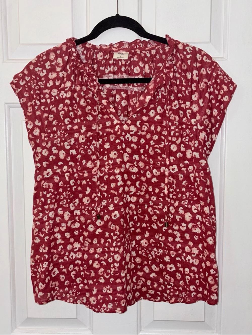 Matilda Jane Good Hart Edgewater Flutter Sleeve Printed Lightweight Top Size S